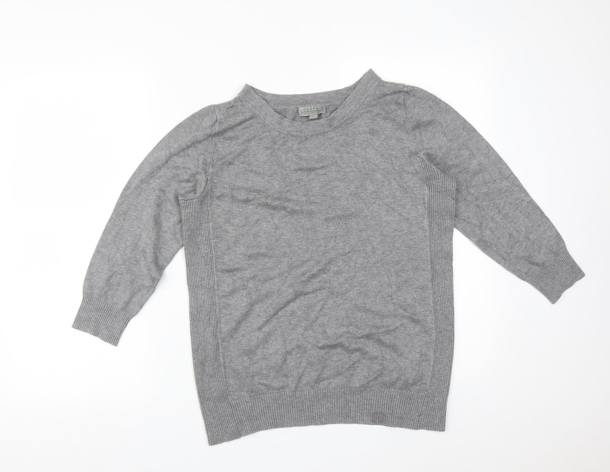 Additional front view of JOSEPHA women’s grey basic t-shirt, size M
