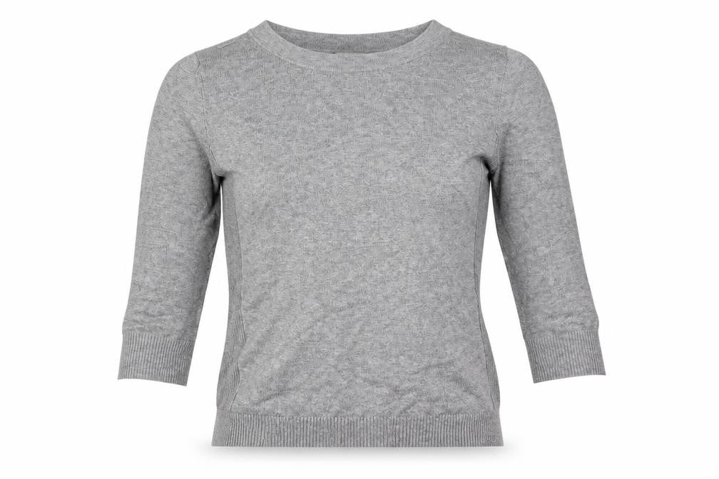 Front view of JOSEPHA women’s grey basic t-shirt, size M