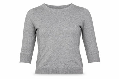 Front view of JOSEPHA women’s grey basic t-shirt, size M