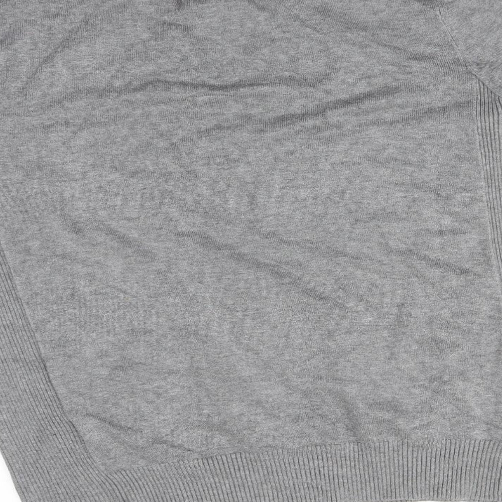 Brand and care label for JOSEPHA women’s grey basic t-shirt, size M