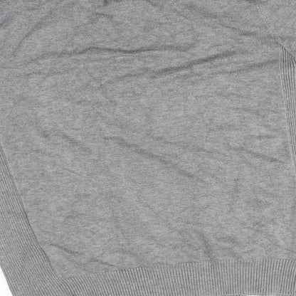 Brand and care label for JOSEPHA women’s grey basic t-shirt, size M