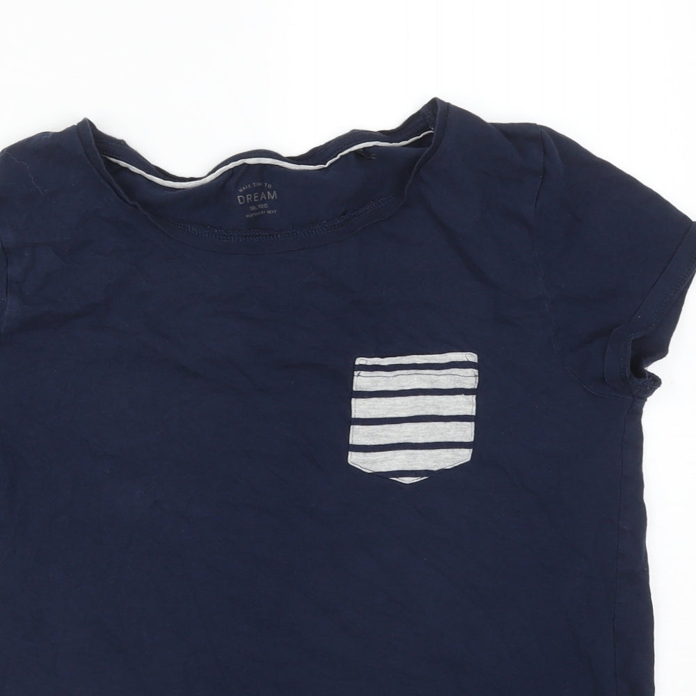 Close-up detail of Next women’s blue solid pyjama top, size S