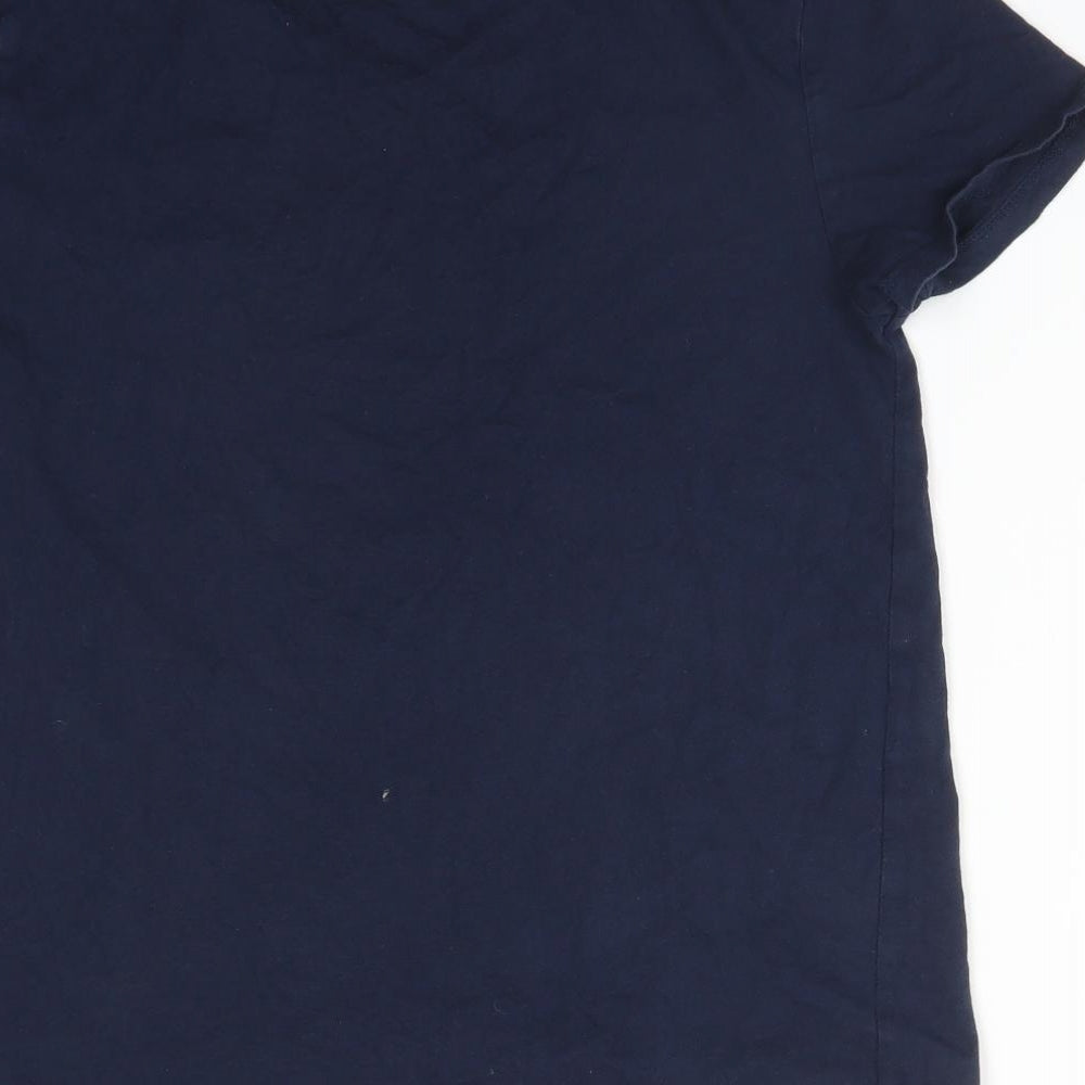 Brand and care label for Next women’s blue solid pyjama top, size S