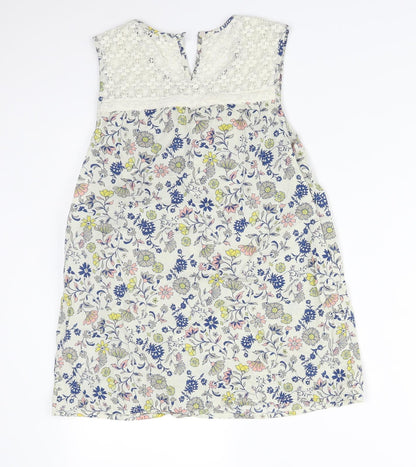 M&S Womens Multicoloured Floral  Basic T-Shirt Size 10