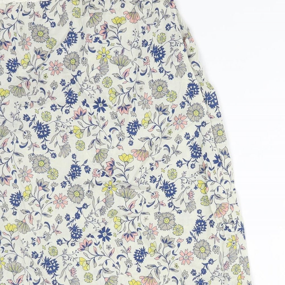 M&S Womens Multicoloured Floral  Basic T-Shirt Size 10