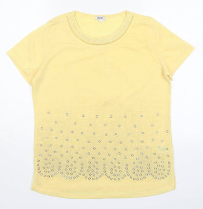 Womens UK Size S NEXT Yellow Basic T-Shirt