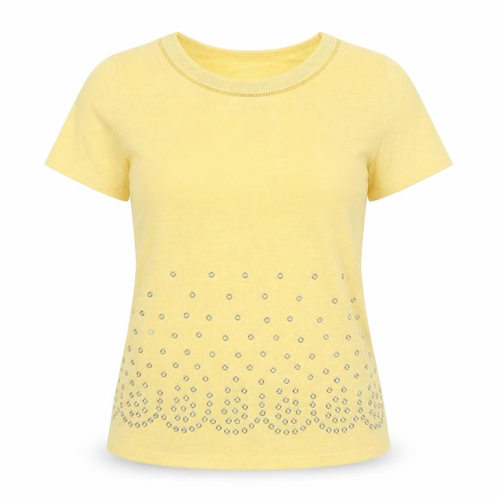Womens UK Size S NEXT Yellow Basic T-Shirt