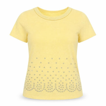 Womens UK Size S NEXT Yellow Basic T-Shirt