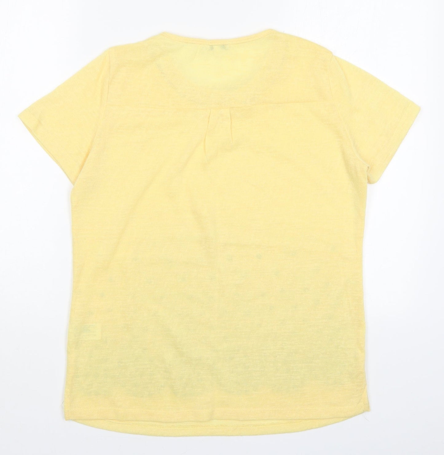 Womens UK Size S NEXT Yellow Basic T-Shirt