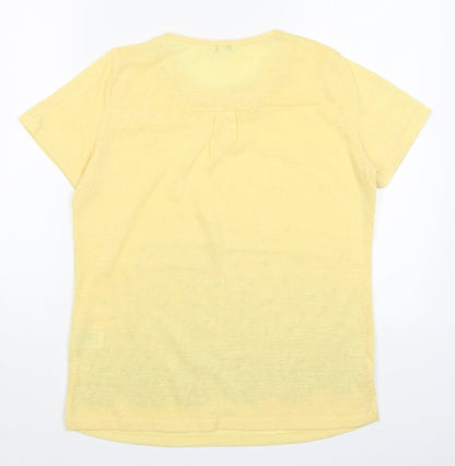 Womens UK Size S NEXT Yellow Basic T-Shirt