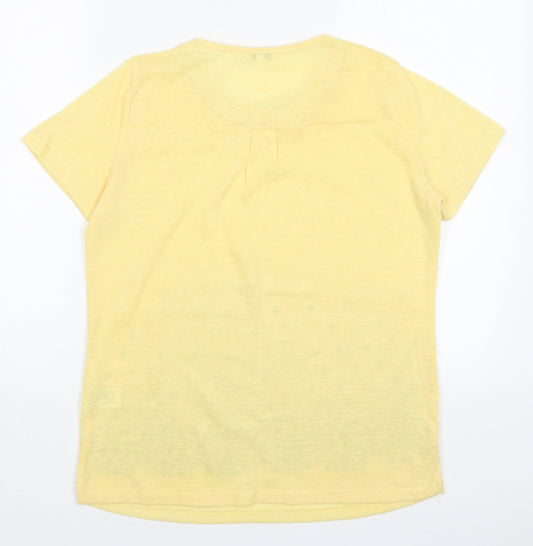 Womens UK Size S NEXT Yellow Basic T-Shirt