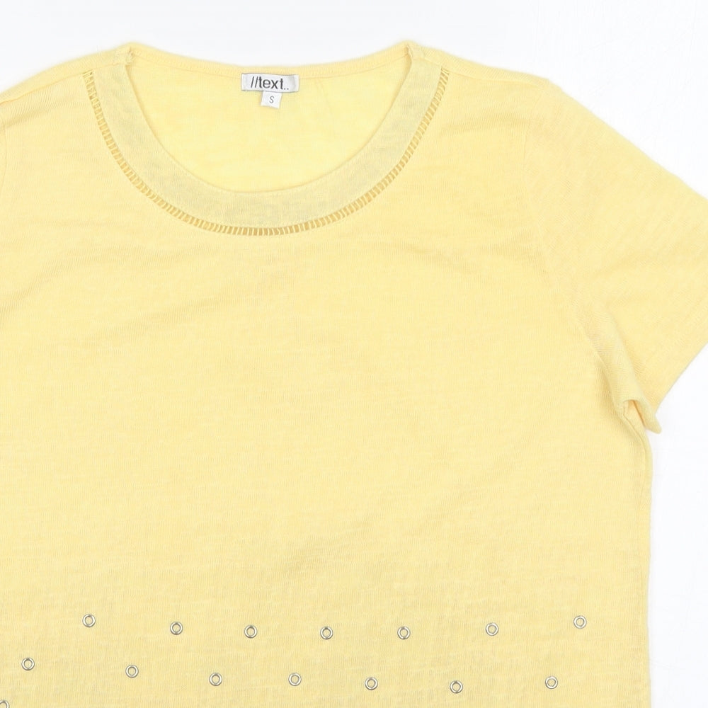 Womens UK Size S NEXT Yellow Basic T-Shirt