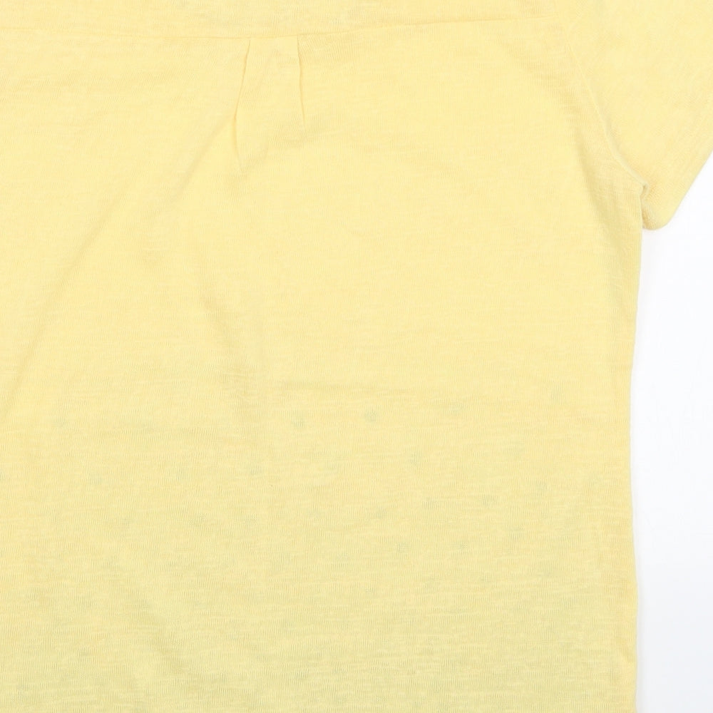 Womens UK Size S NEXT Yellow Basic T-Shirt