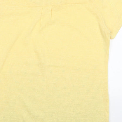 Womens UK Size S NEXT Yellow Basic T-Shirt