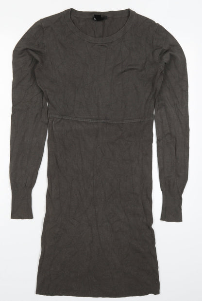 H&M Womens Green  Knit Jumper Dress  Size L