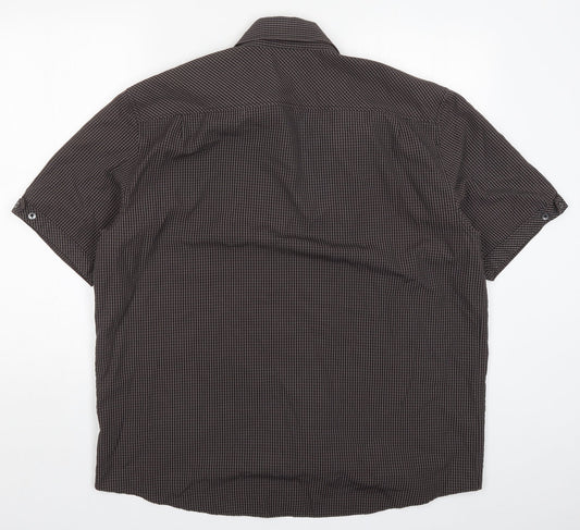NEXT Mens Brown Check   Button-Up Size XL