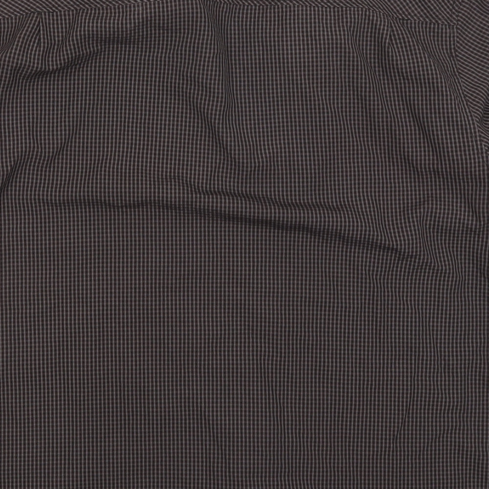 NEXT Mens Brown Check   Button-Up Size XL