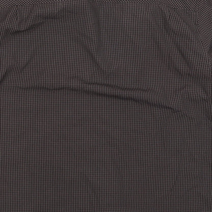 NEXT Mens Brown Check   Button-Up Size XL