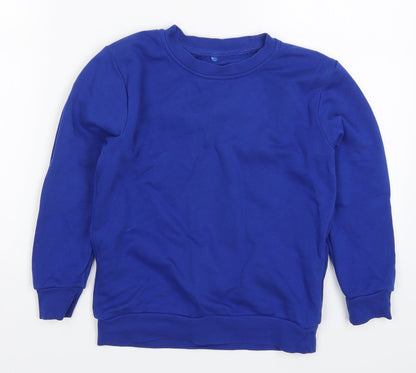 Additional front view of George boys’ blue pullover sweatshirt, size 7-8, years