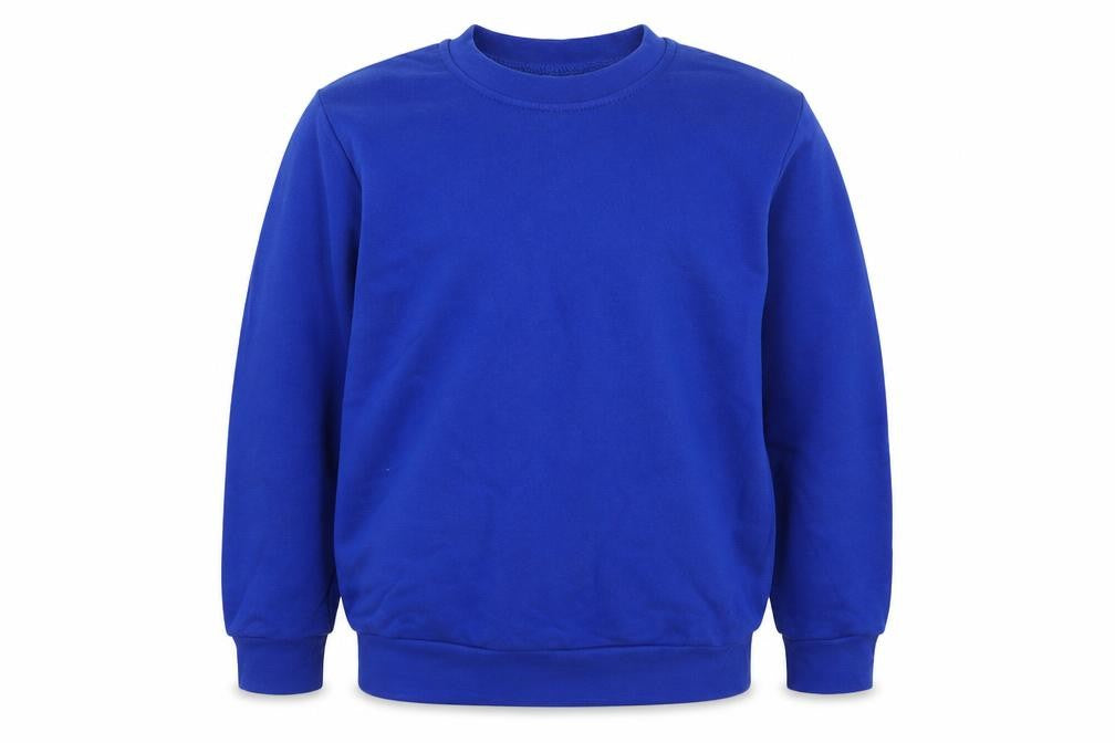 Front view of George boys’ blue pullover sweatshirt, size 7-8, years