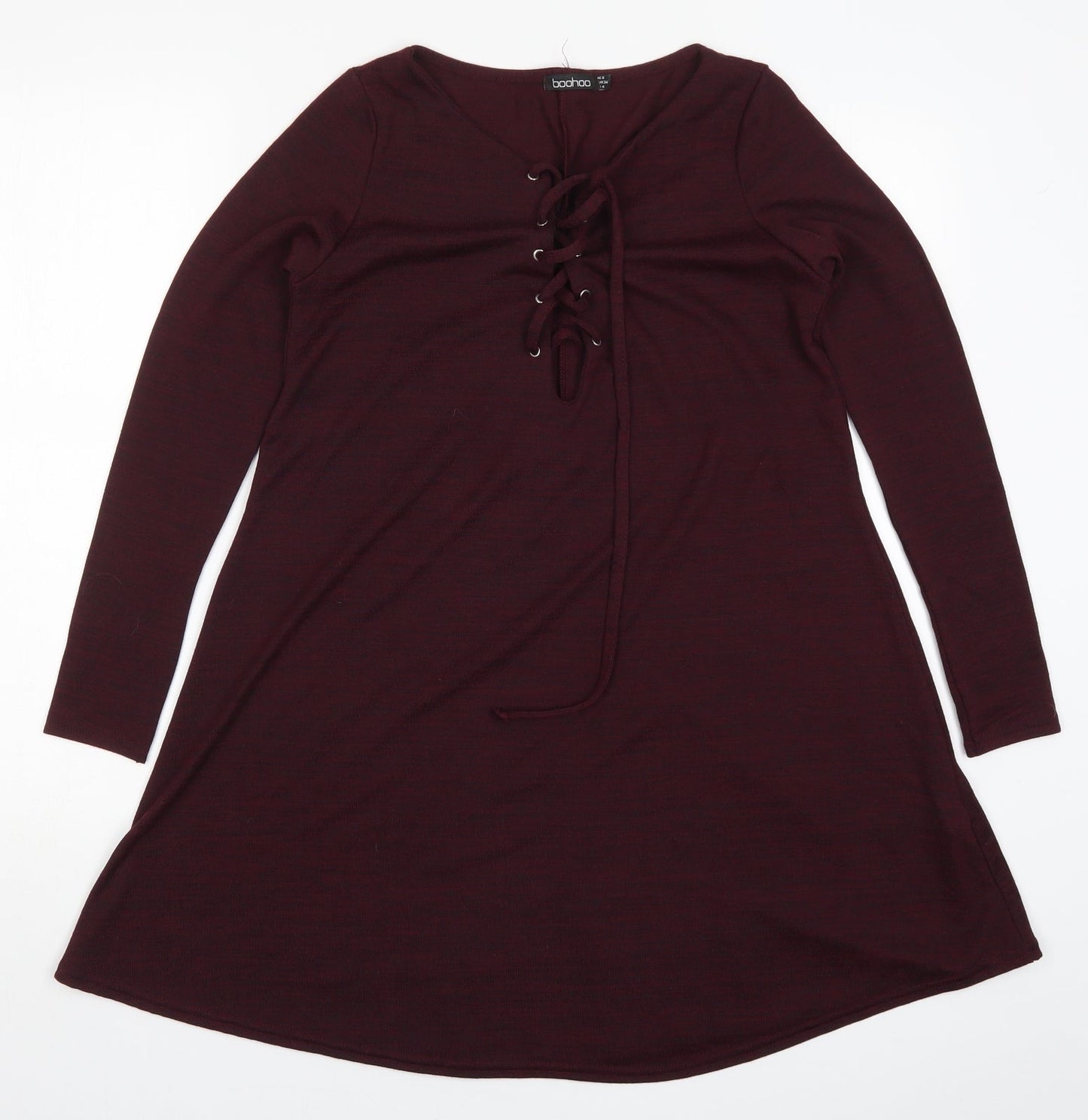 Boohoo Womens Purple   A-Line  Size 8  - Burgundy