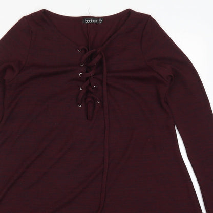 Boohoo Womens Purple   A-Line  Size 8  - Burgundy