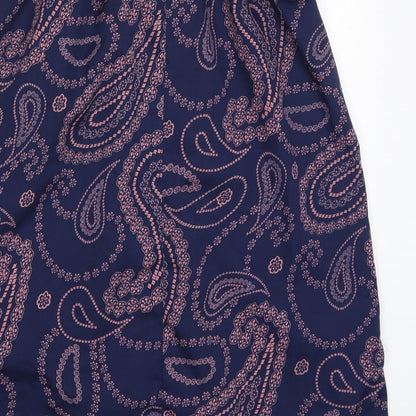 Primark Womens Blue Paisley  Mini  Size 10