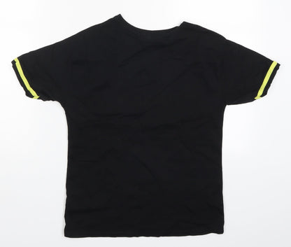 George Girls Black   Basic T-Shirt Size 9-10 Years  - Team Tiana