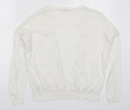 George Womens White  Knit Cardigan Jumper Size 10  - Stars