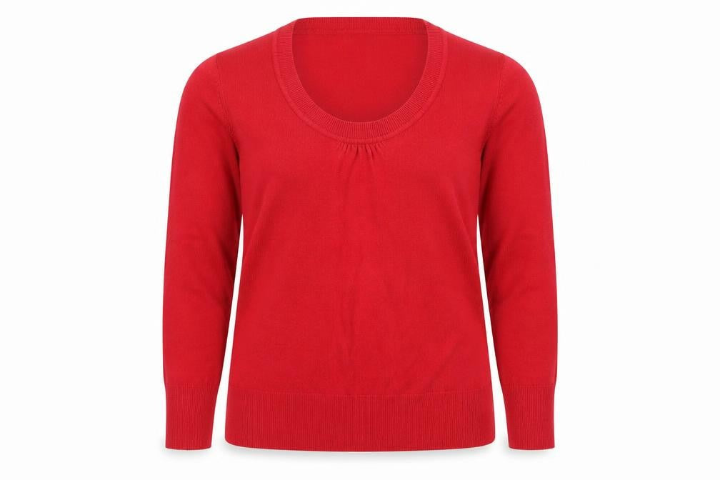 Womens UK Size XL M&Co Red Pullover Jumper