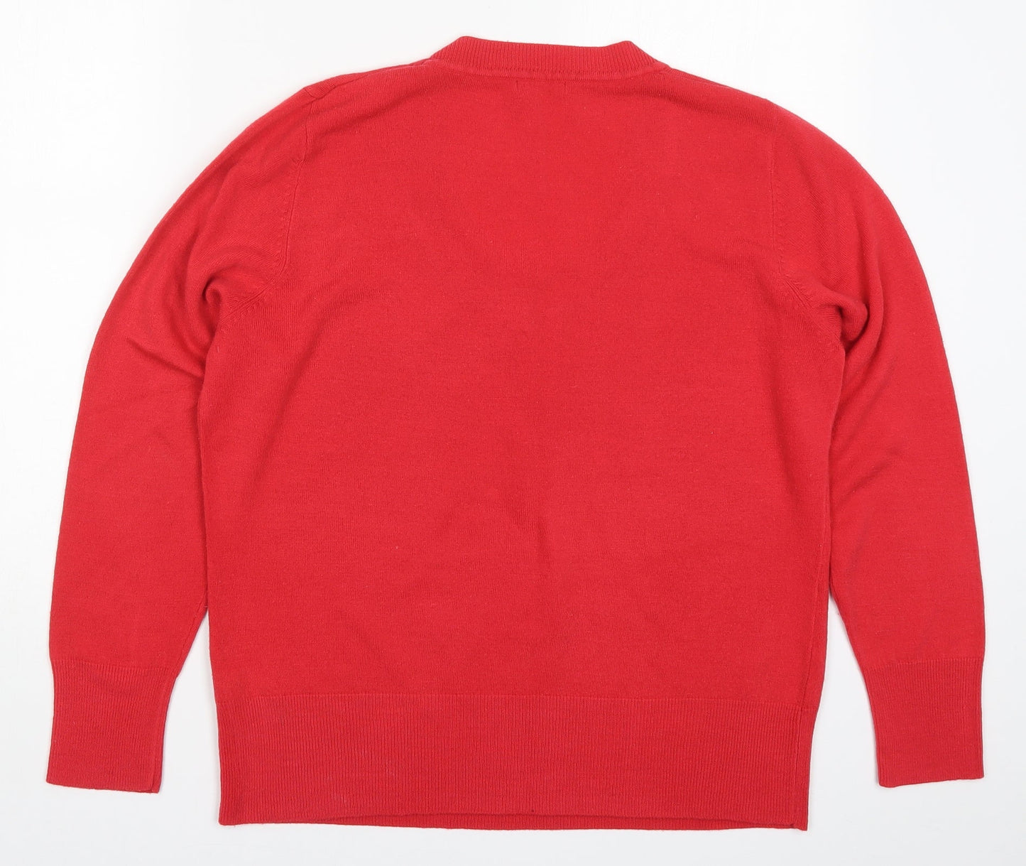 Womens UK Size XL M&Co Red Pullover Jumper