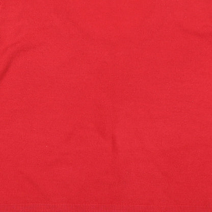 Womens UK Size XL M&Co Red Pullover Jumper