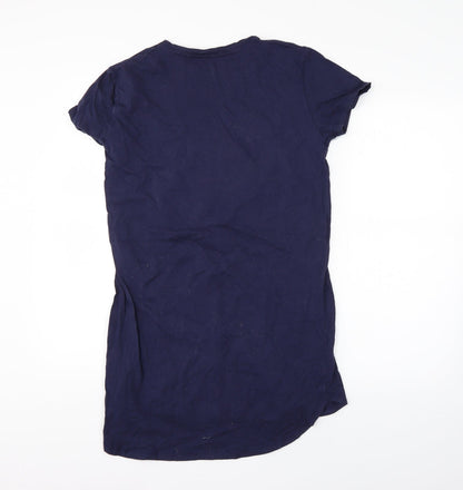 love to lounge Womens Blue Solid  Babydoll Dress Size 6