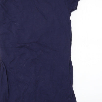 love to lounge Womens Blue Solid  Babydoll Dress Size 6
