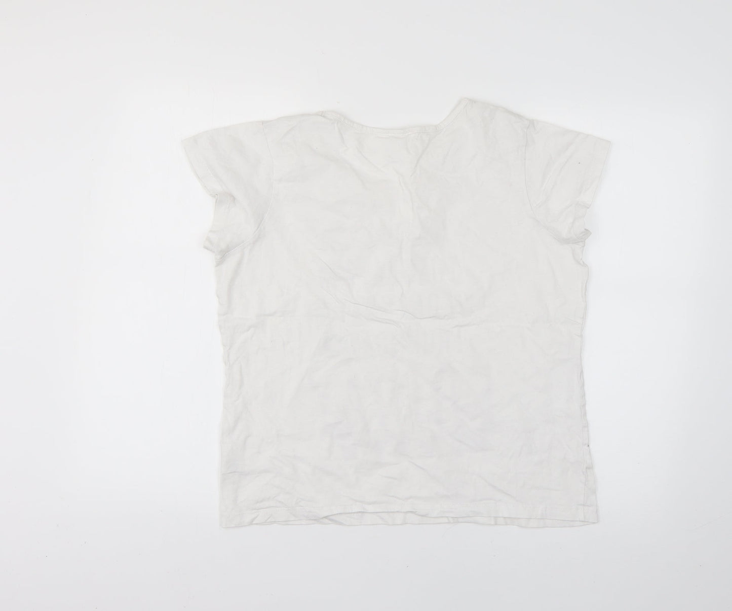 Womens UK Size 12 pep&co White Basic T-Shirt