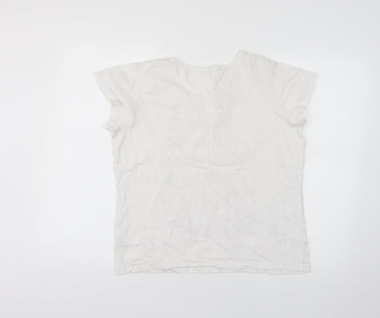 Womens UK Size 12 pep&co White Basic T-Shirt