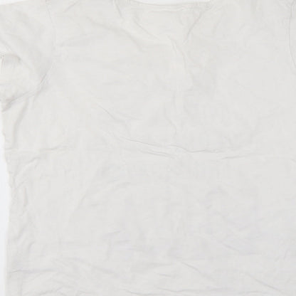 Womens UK Size 12 pep&co White Basic T-Shirt