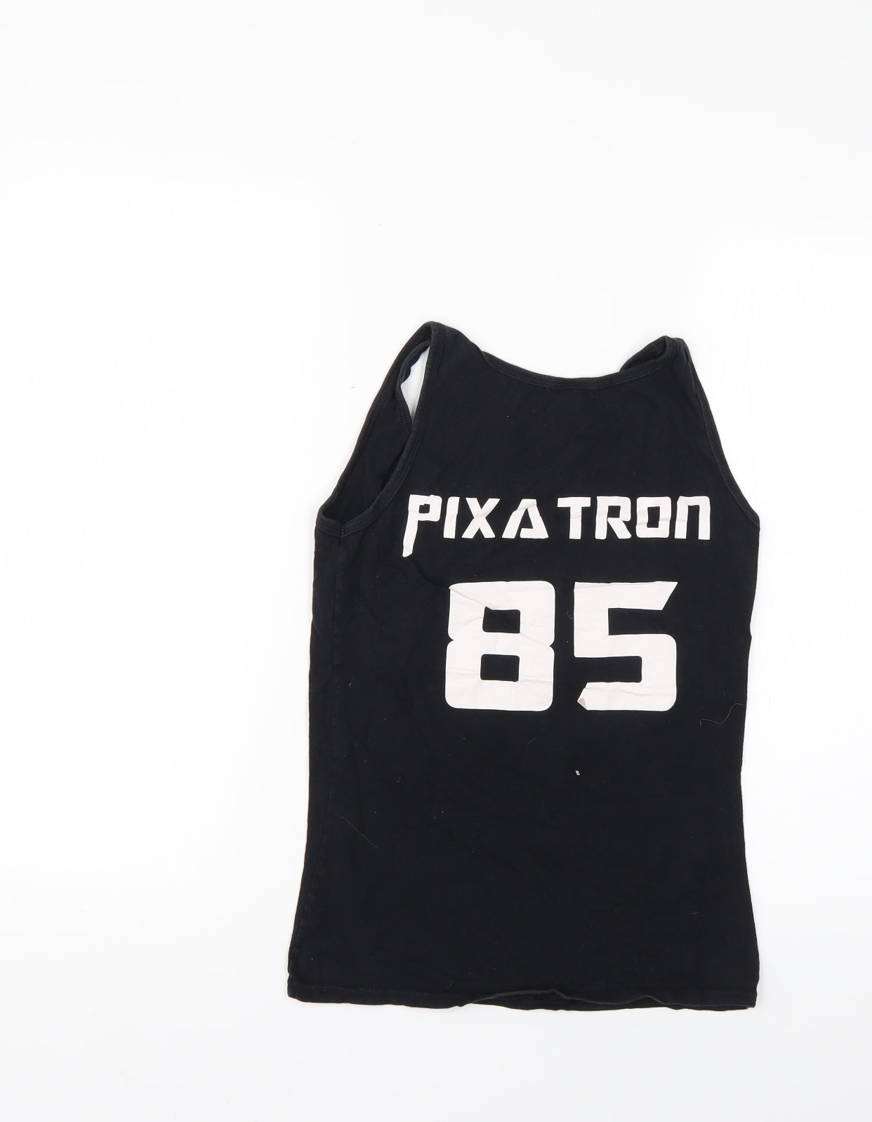 Womens UK Size S Gildan Black Basic T-Shirt