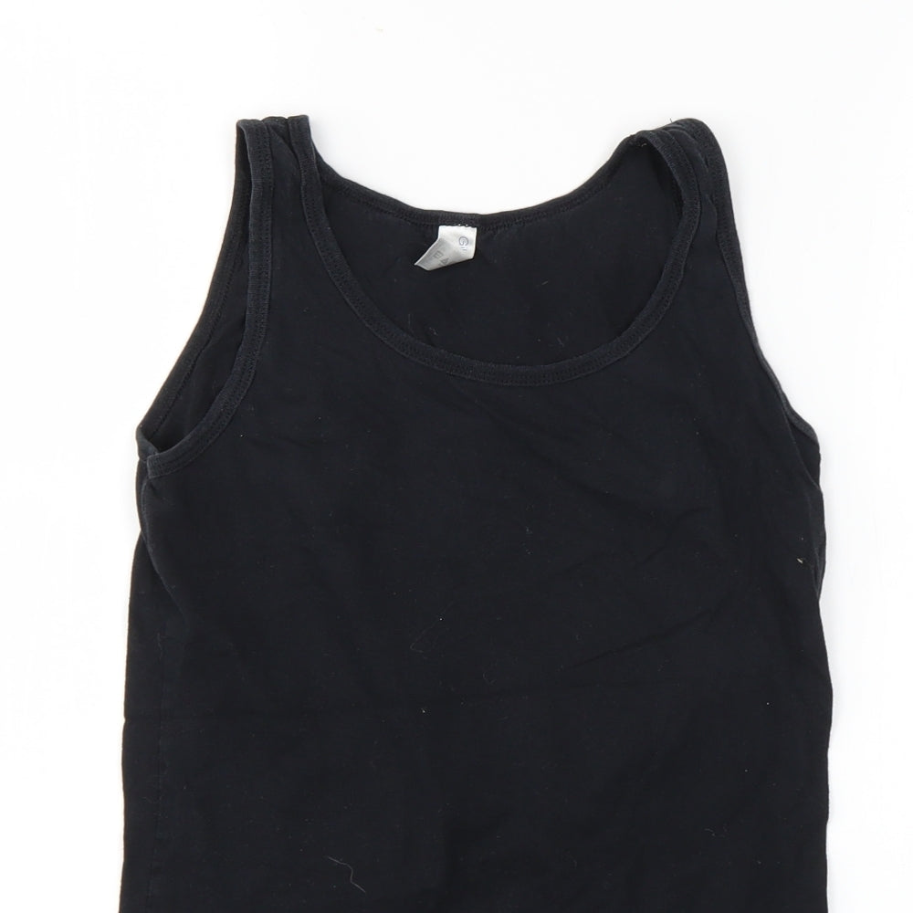 Womens UK Size S Gildan Black Basic T-Shirt