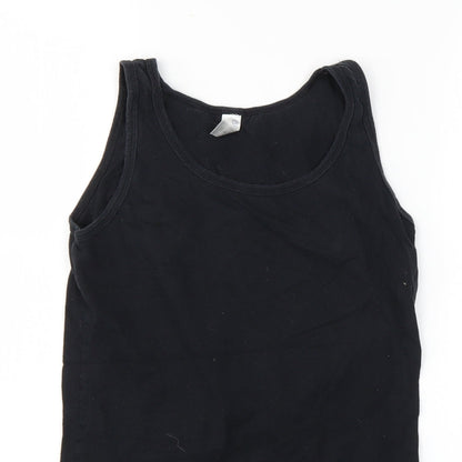 Womens UK Size S Gildan Black Basic T-Shirt