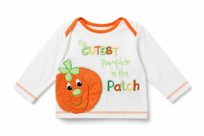 Front view of George Baby White Geometric Basic T-Shirt, size 0-3, Months