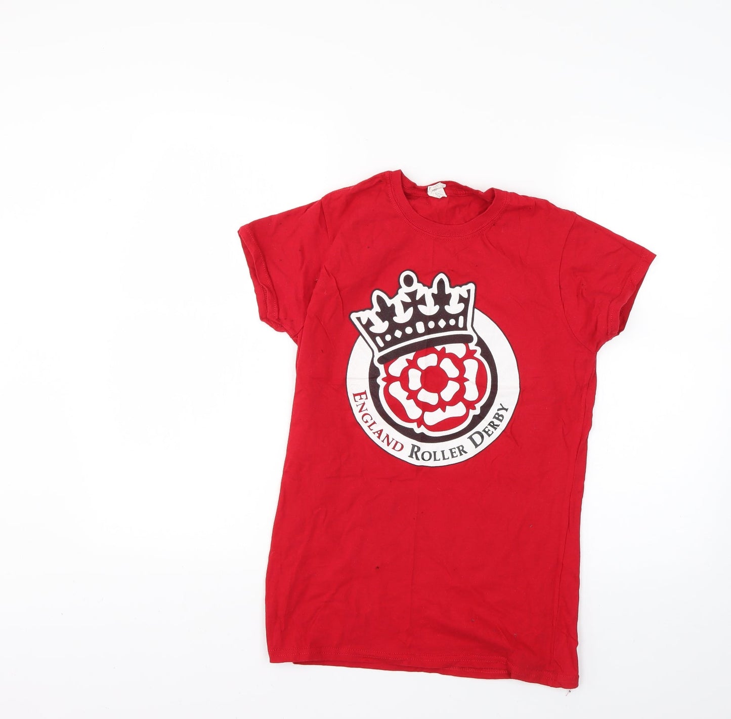 Womens UK Size L Gildan Red Basic T-Shirt