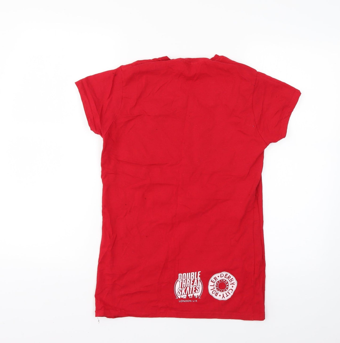 Womens UK Size L Gildan Red Basic T-Shirt