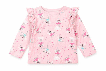 Front view of Matalan Baby Pink Floral Basic T-Shirt, size 12, Months