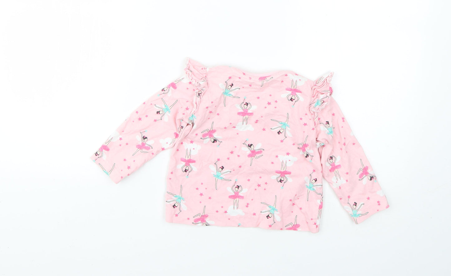 Matalan Baby Pink Floral  Basic T-Shirt Size 12 Months