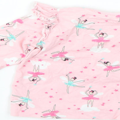 Matalan Baby Pink Floral  Basic T-Shirt Size 12 Months