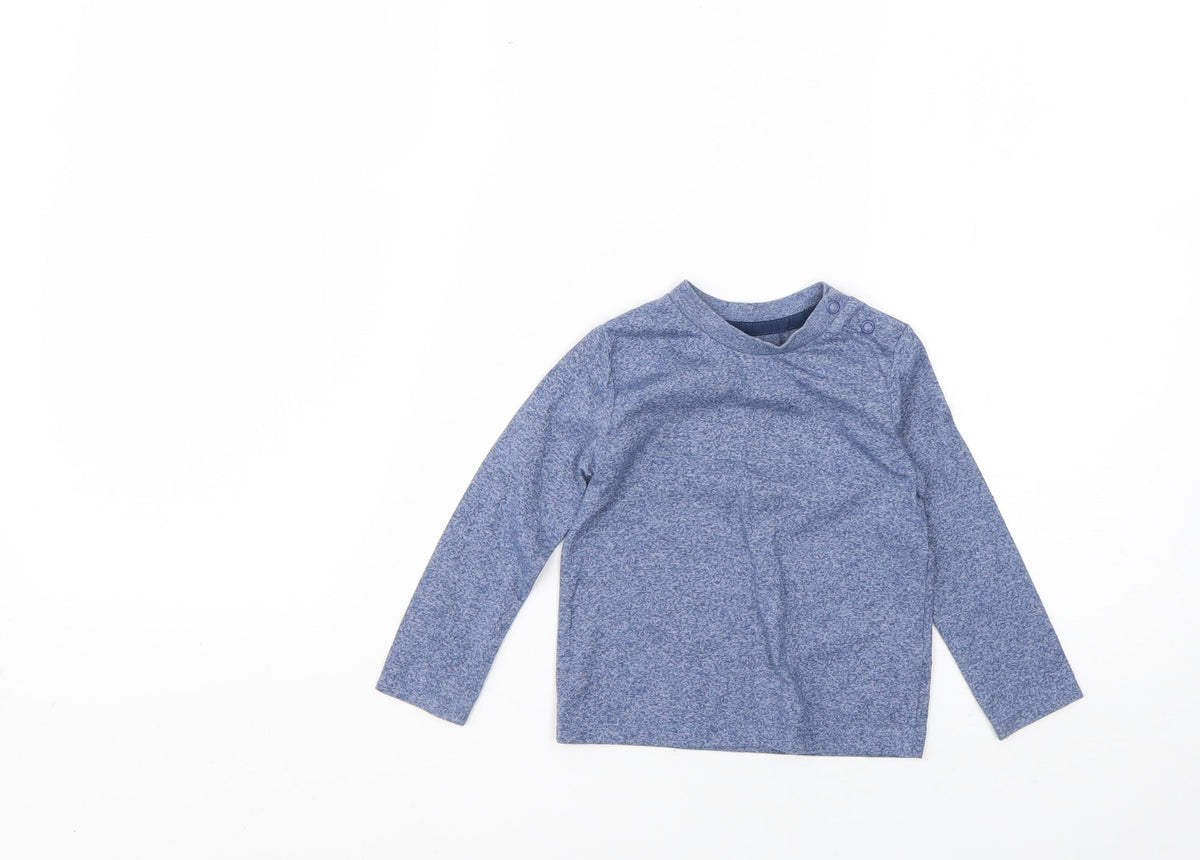 Additional front view of F&F Baby Blue Basic T-Shirt, size 9-12, Months