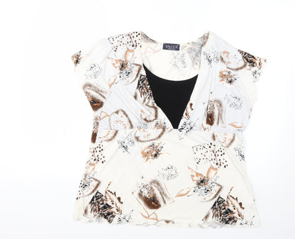 Womens UK Size L Saloos Multicoloured Basic Blouse