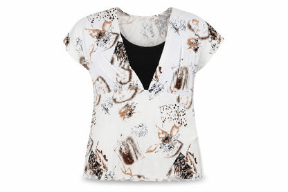 Womens UK Size L Saloos Multicoloured Basic Blouse