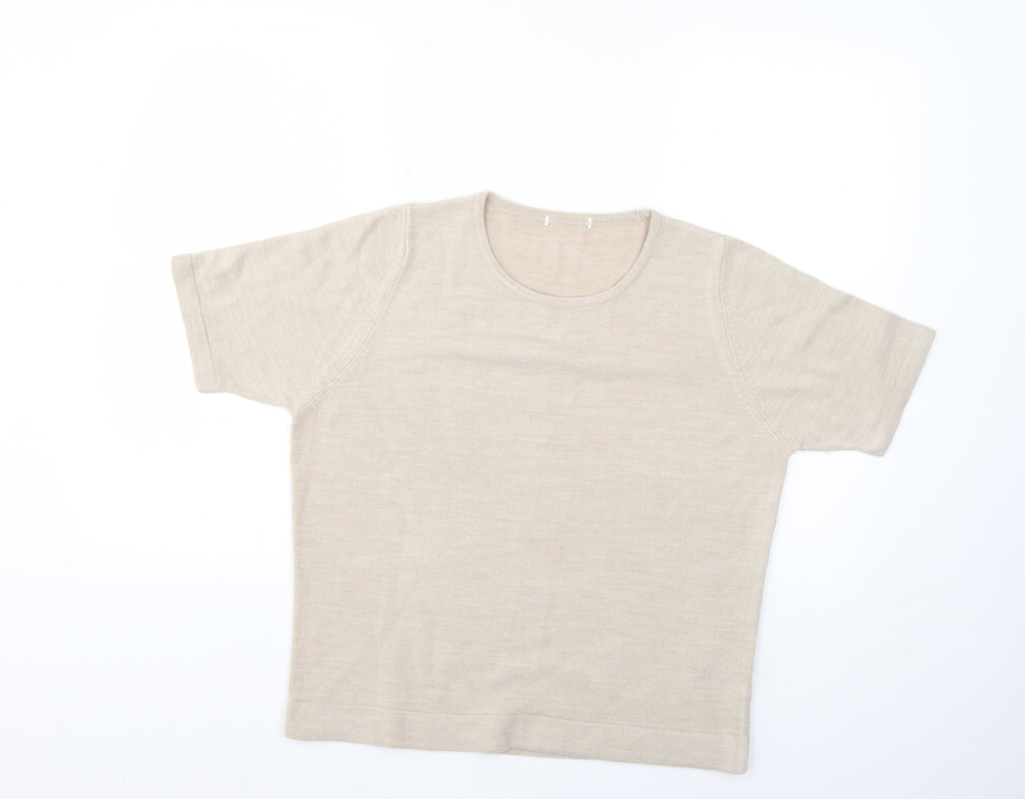 Womens UK Size 16 Marks and Spencer Beige Pullover Jumper